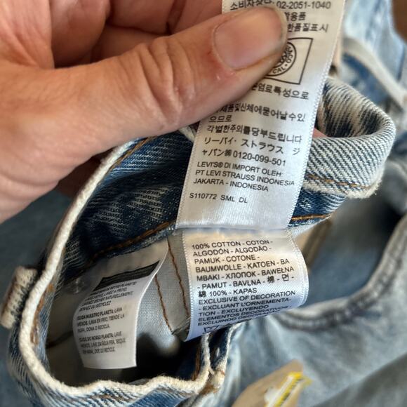 NWT Levi's Icon Maxi Skirt Side Slit Raw Hem Light Wash Denim Blue Women's Sz 3 - Picture 8 of 10